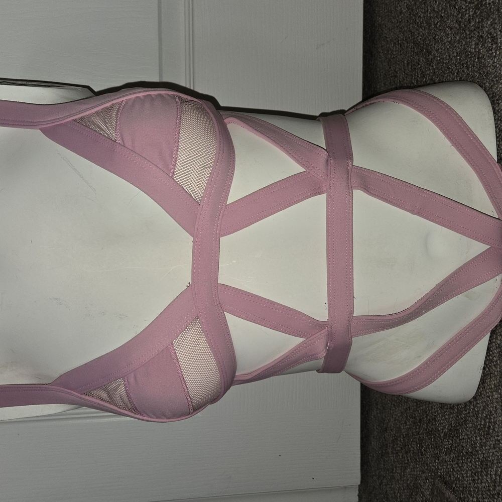 Pink Strappy Body Suit Size XS